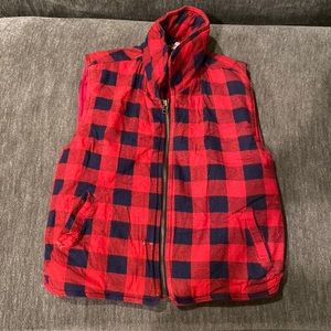 GreatLand Vintage Black & Red Checkered Vest